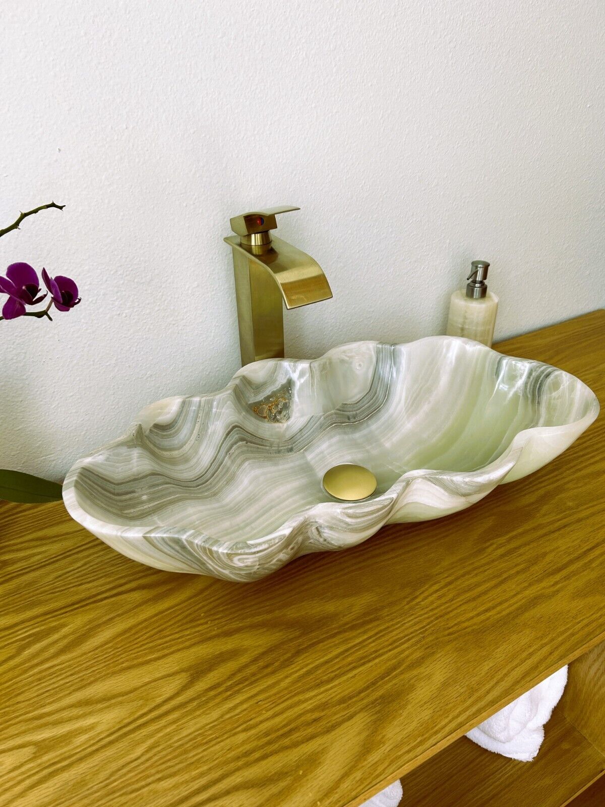 Vessel Sink Onyx Stone Marble Sink Bathroom Vessel Sink Stone Sink SFV-120