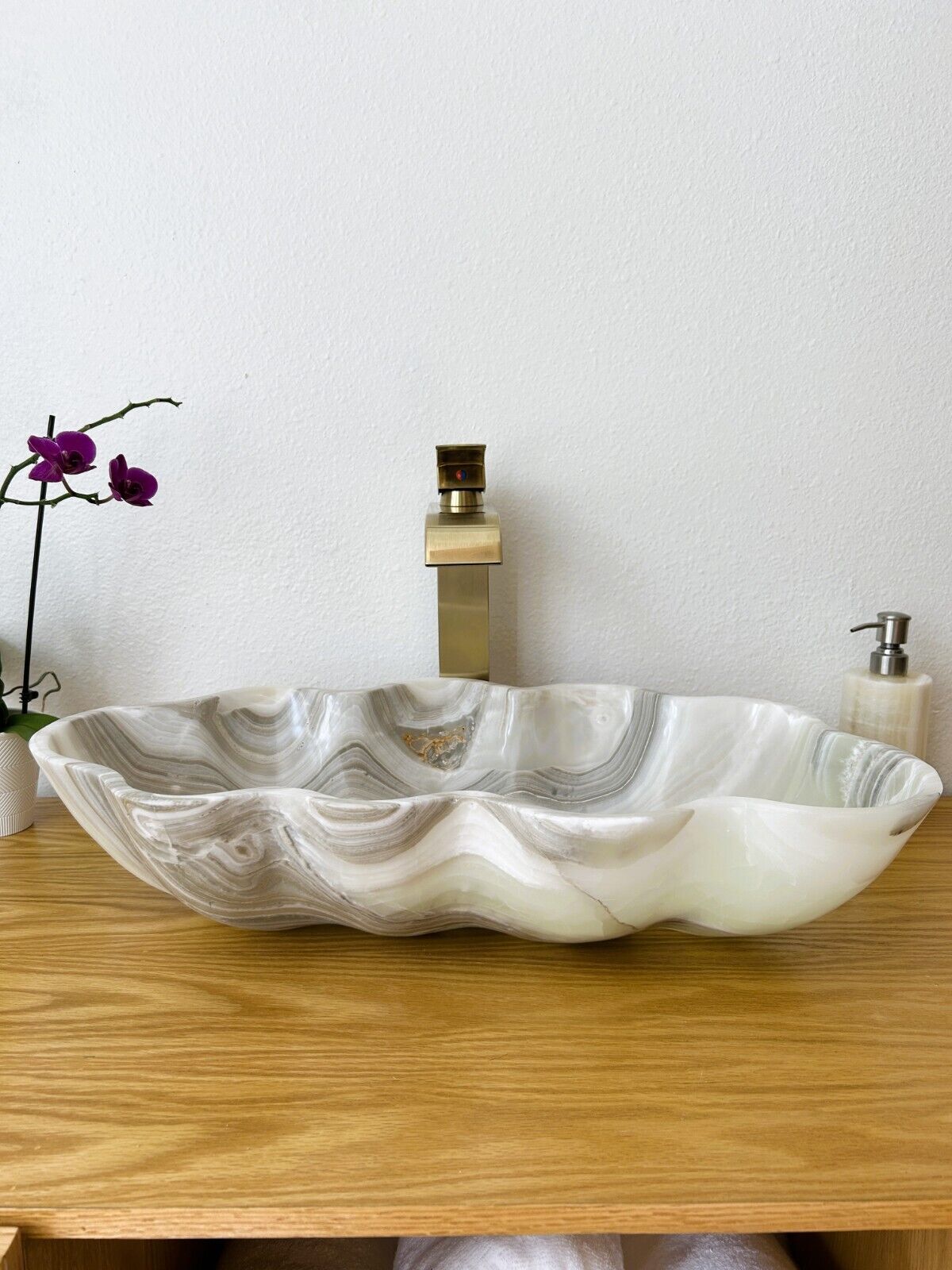 Vessel Sink Onyx Stone Marble Sink Bathroom Vessel Sink Stone Sink SFV-120