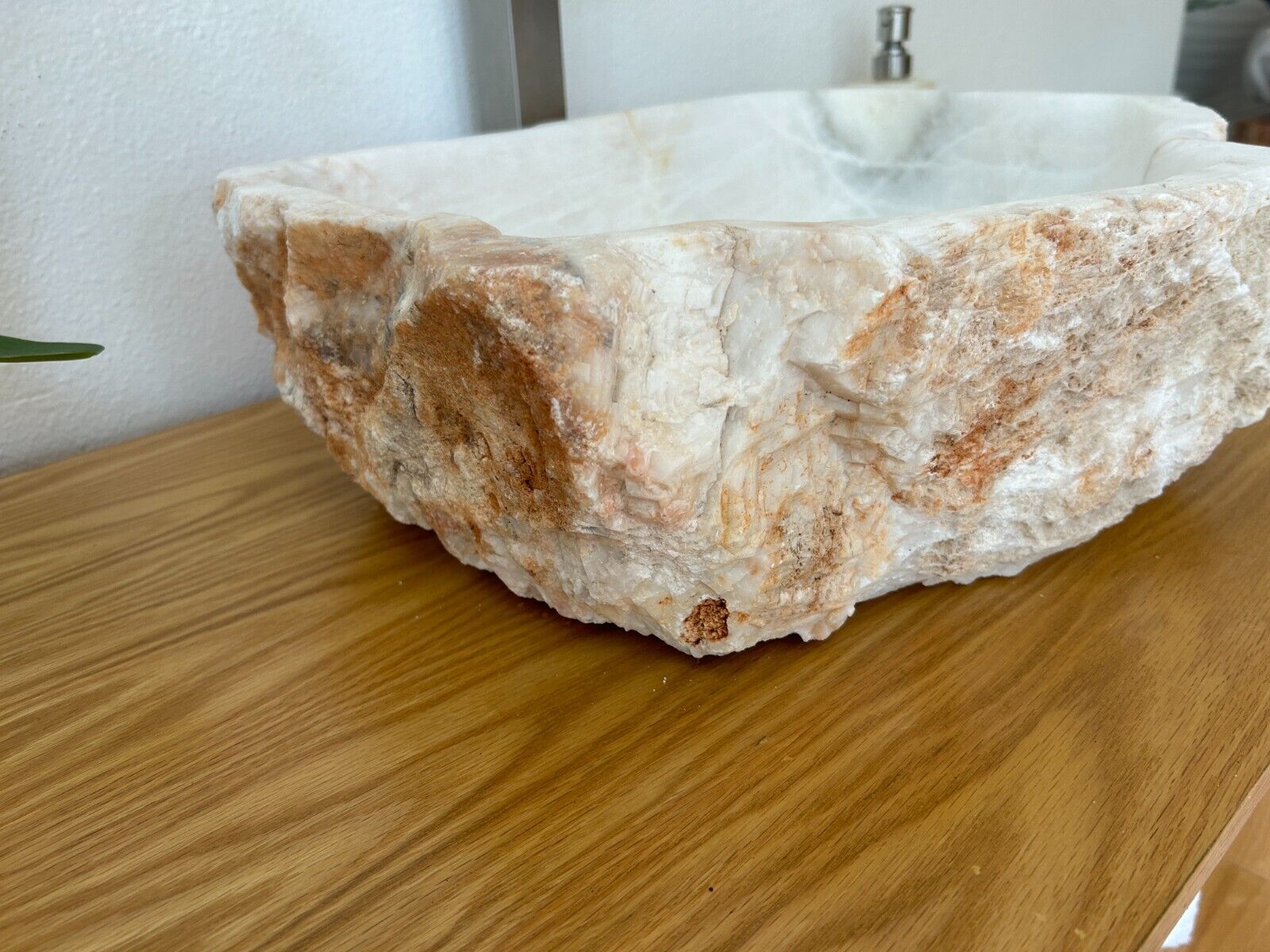 Sink-Rustic | Bathroom Vessel Sink, White Onyx Sink Bowl Stone Sink SRB-107