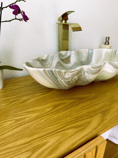 Vessel Sink Onyx Stone Marble Sink Bathroom Vessel Sink Stone Sink SFV-120