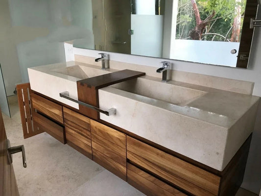 Custome Parota wood Bathroom Vanity, Floating Bathroom vanity