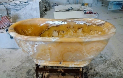 Onyx Orange Bathtub | Marble Bathtub